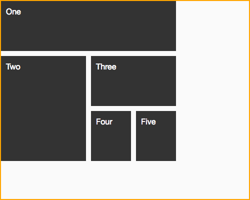 Grid with 10px gap and an element spanning all columns.
The sum of the columns is less than the width of the grid container.