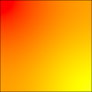 Freeform gradient with a red colour coming out of the top left corner and a yellow colour coming out of the bottom right corner.