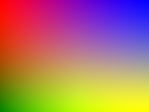 Mesh gradient with only one patch, with each corner a different colour.