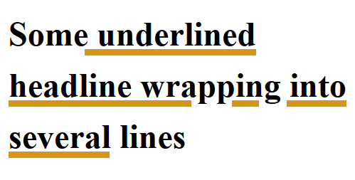 Sample rendering of the underline inset example